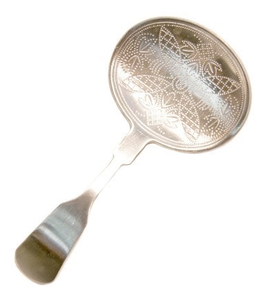 Oval with Punchwork Design Tea Scoop – Stainless Steel