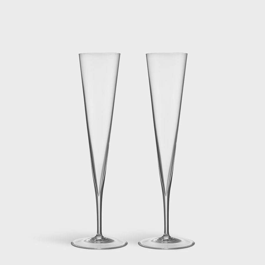 Geometry Champagne Set of 2: Geometric Elegance for Sparkling Wines