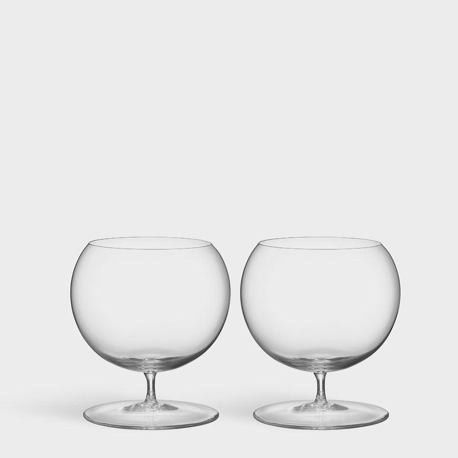 Geometry Cognac Set of 2: Sculptural Sophistication for Cognac