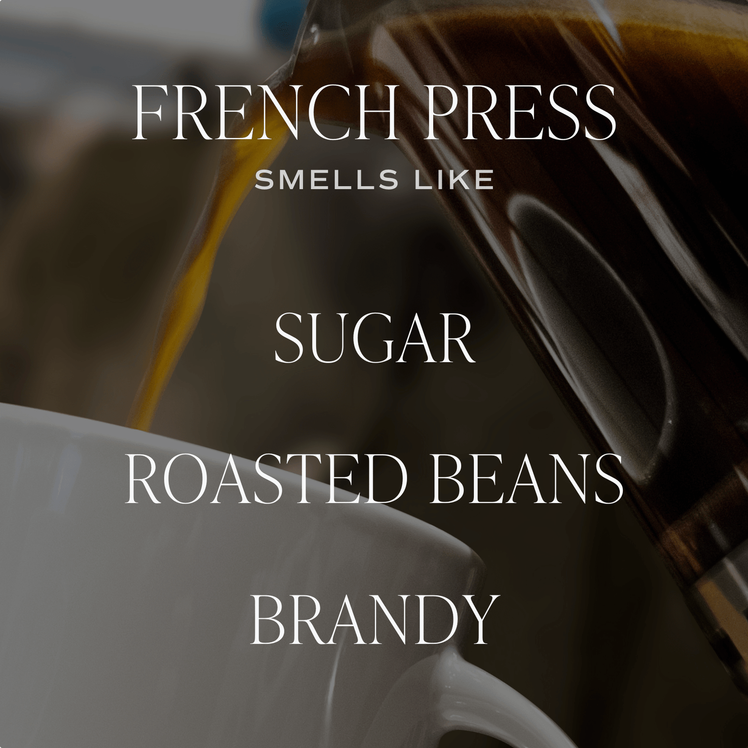 French Press Soy Candle - Tinted Glass Jar - 12 oz (Fresh Coffee)