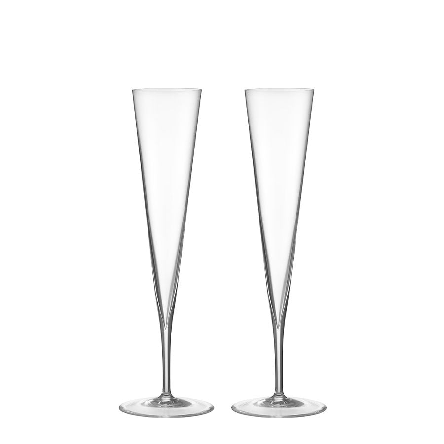 Geometry Champagne Set of 2: Geometric Elegance for Sparkling Wines