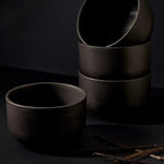 S/4 Tunisian Bowl- Matte Black - DWELL by CM