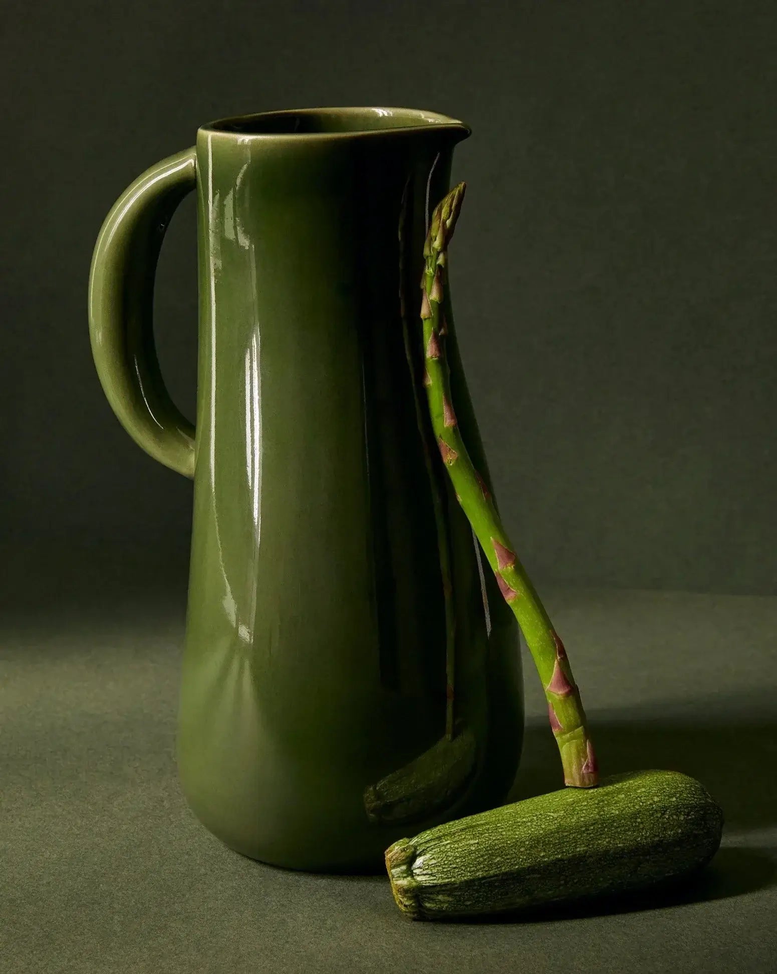 Stoneware Jug | Dadasi 50 Oz - Green - DWELL by CM