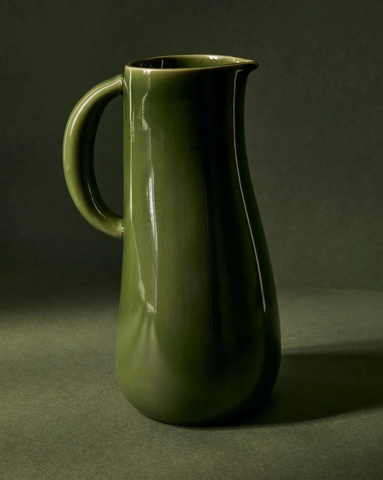 Stoneware Jug | Dadasi 50 Oz - Green - DWELL by CM