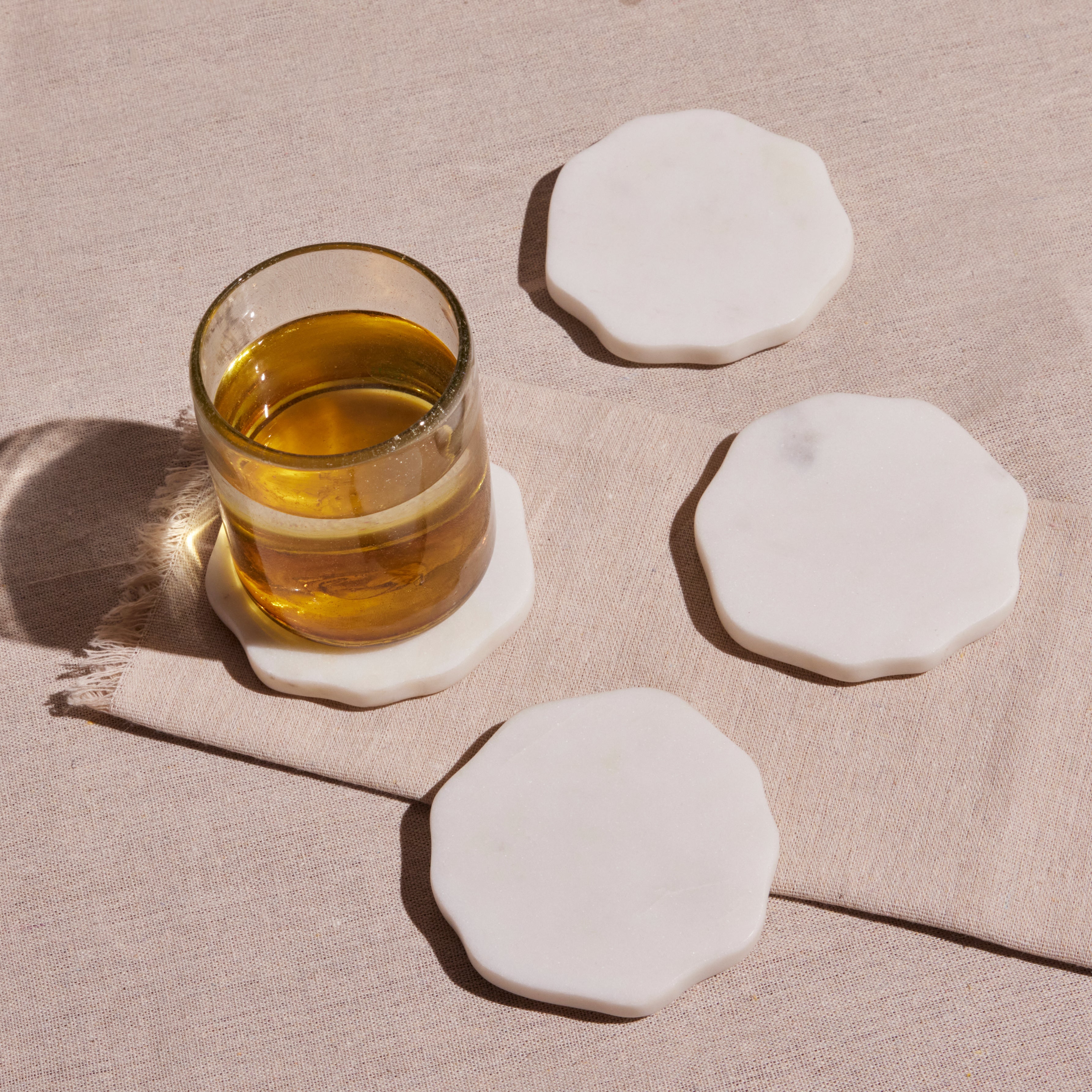 Flor Marble Coasters - set of 4 - DWELL by CM