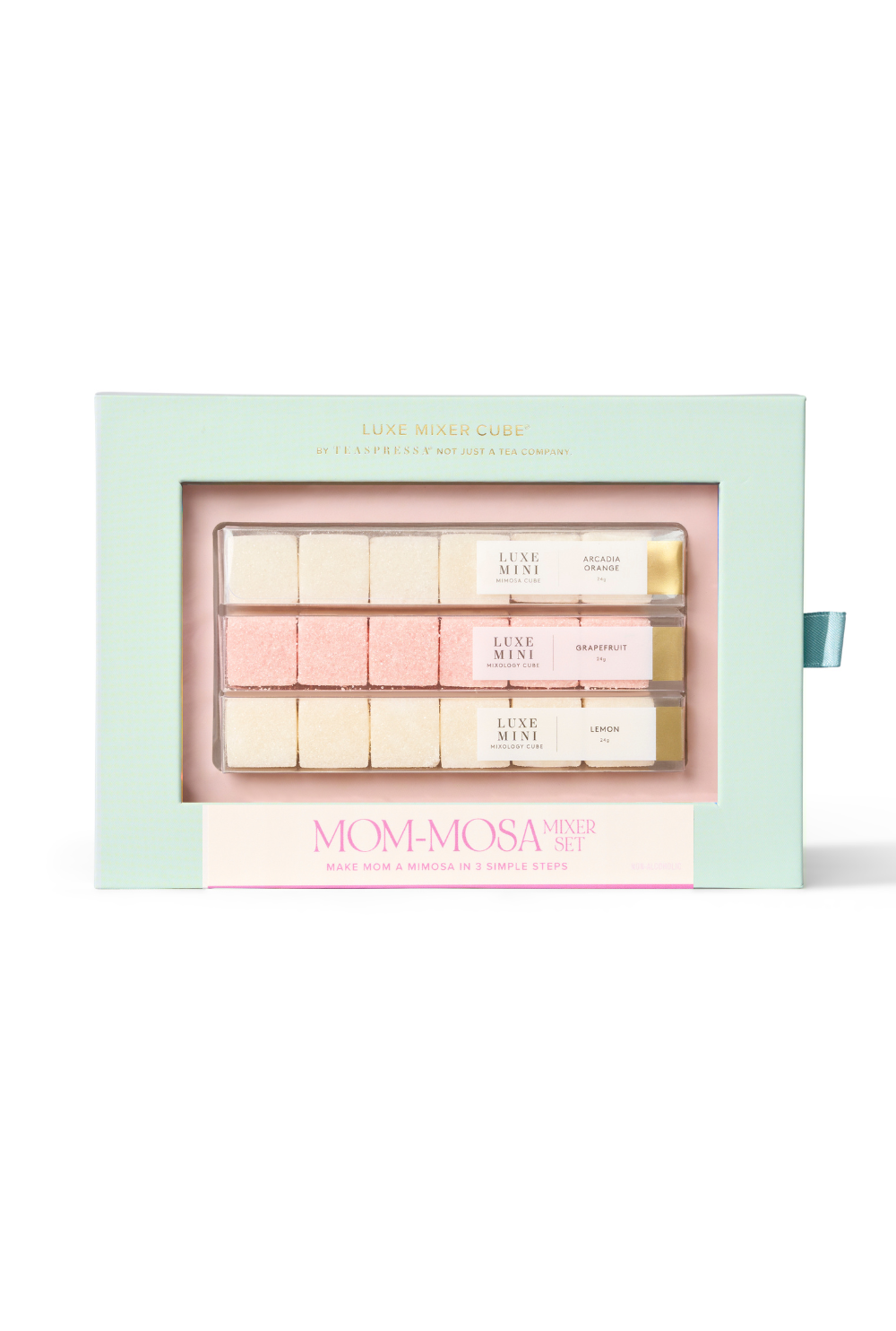TEASPRESSA | LUXE Mixer Cube - Mom-Mosa Mimosa Mixer Set (Robins Egg Box)
