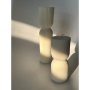 Striped Column Candle | Pillar Soy Decorative Candle - DWELL by CM