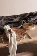 Stripped Birchwood Chargers | Accent Decor - DWELL by CM