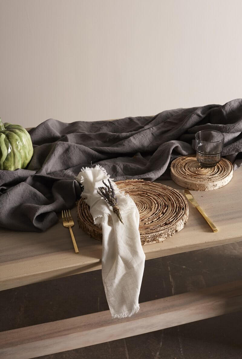 Stripped Birchwood Chargers | Accent Decor - DWELL by CM