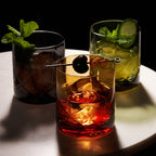 Admiral Crystal Rocks Glasses in Amber Set of 2 - DWELL by CMViski