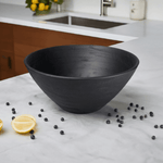 Arendal Black Mango Wood Serving Bowl | Sustainable Luxury Statement Piece by be HOME - DWELL by CM