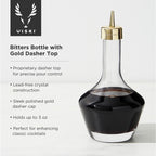Belmont Bitters Bottle with Dasher Top in Gold - DWELL by CMViski