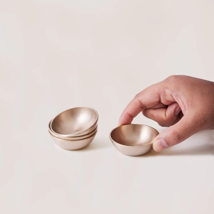 Bronze Kansa Dip Bowl, 1.5" - Set of 4 - DWELL by CMFleck