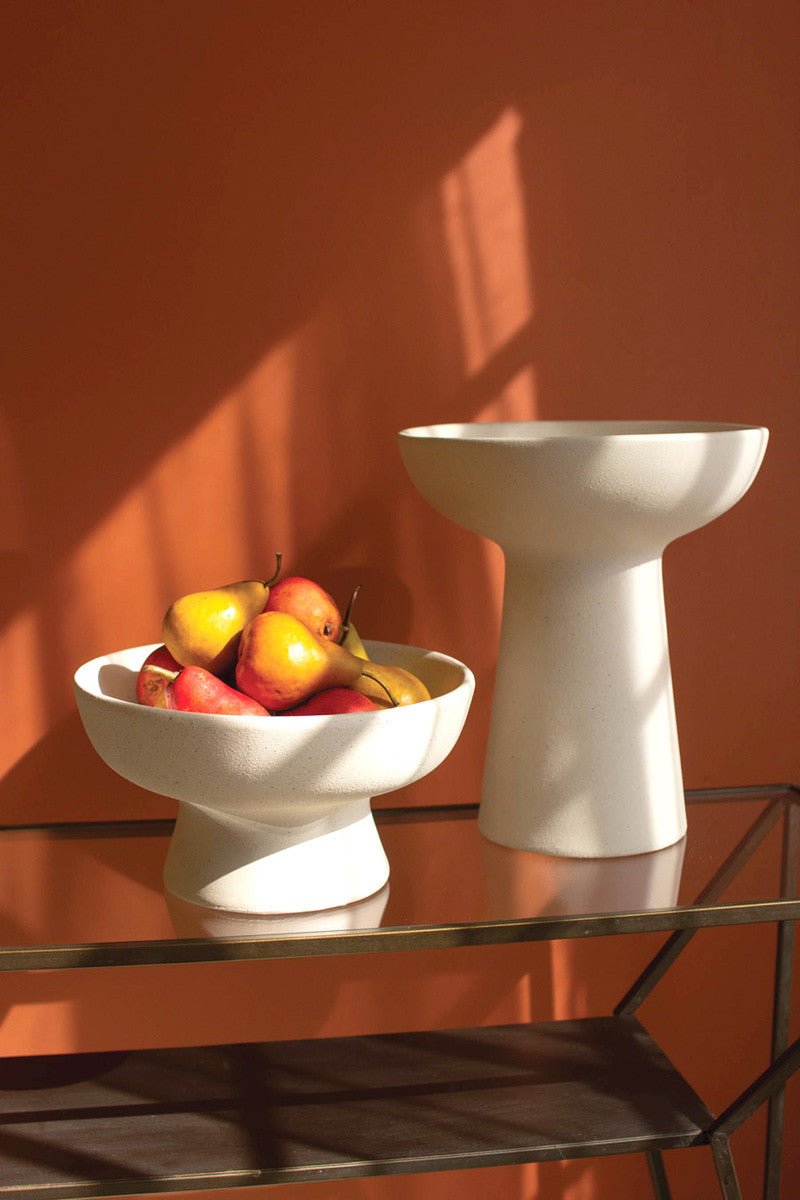 Ceramic Compote Bowls (2 Sizes) | Home Décor & Centerpieces by Kalalou - DWELL by CMKalalou