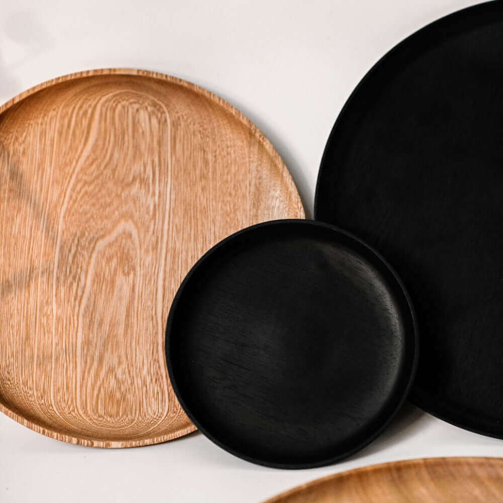 Rosa Morada Wooden Base Platter by Chechen Wood Design - DWELL by CM