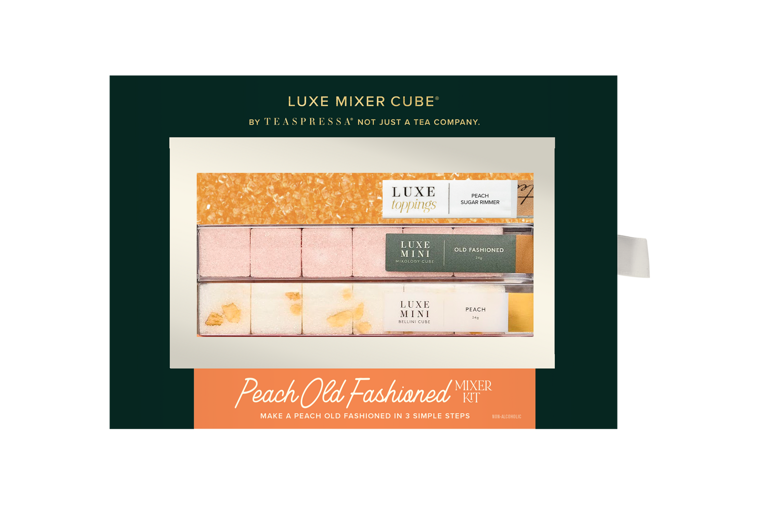 TEASPRESSA | LUXE Mixer Cube - Peached Old Fashioned Mixer Kit