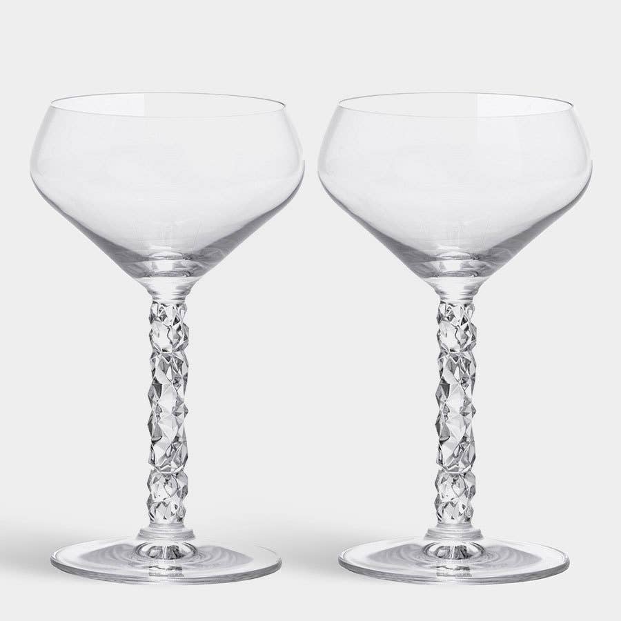 Carat Coupe - Set of 2: Modern Cut Crystal Elegance by Lena Bergström