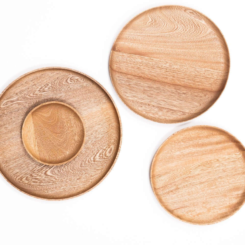 Rosa Morada Wooden Base Platter by Chechen Wood Design - DWELL by CM