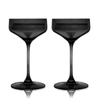 Reserve Nouveau Crystal Coupe Glasses in Smoke Set of 2