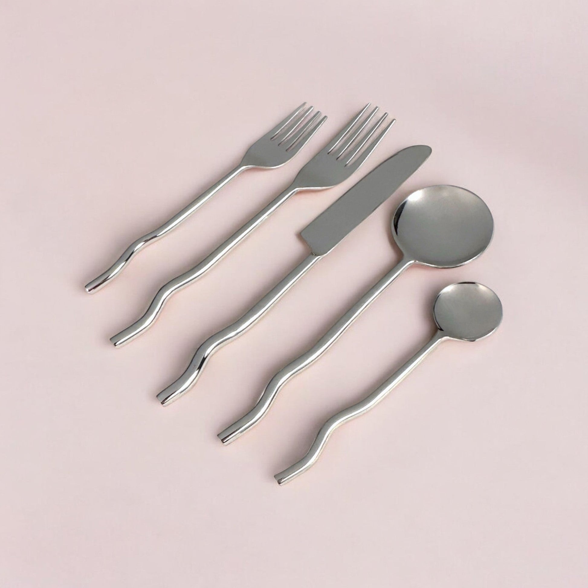 Emma Silver Flatware (Set of 20) by MESO - DWELL by CMMESO