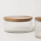 Fluted Glass Storage Jars - set of 3 - DWELL by CMFleck