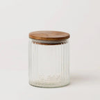 Fluted Glass Storage Jars - set of 3 - DWELL by CMFleck