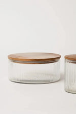 Fluted Glass Storage Jars - set of 3 - DWELL by CMPowered by People