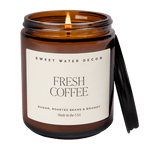 Fresh Coffee Soy Candle - Amber Jar - 9 oz - DWELL by CMSweet Water Decor