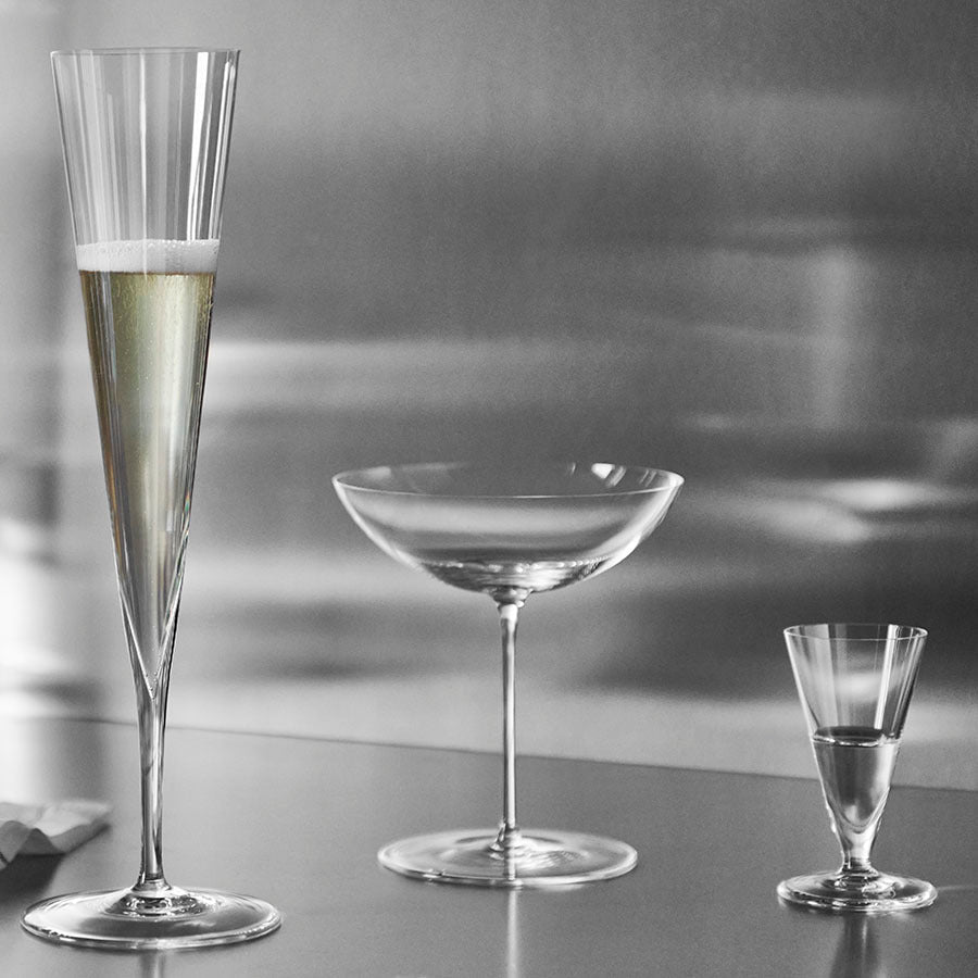 Geometry Champagne Set of 2: Geometric Elegance for Sparkling Wines - DWELL by CMOrrefors