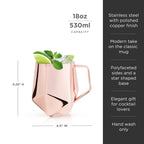 Seneca Faceted Copper Moscow Mule Mug