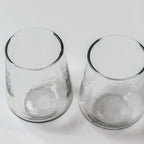 Handblown Hammered Glass Water Tumbler, Clear - set of 4 - DWELL by CMCreative Women