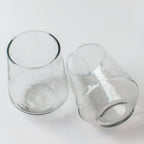 Handblown Hammered Glass Water Tumbler, Clear - set of 4 - DWELL by CMCreative Women