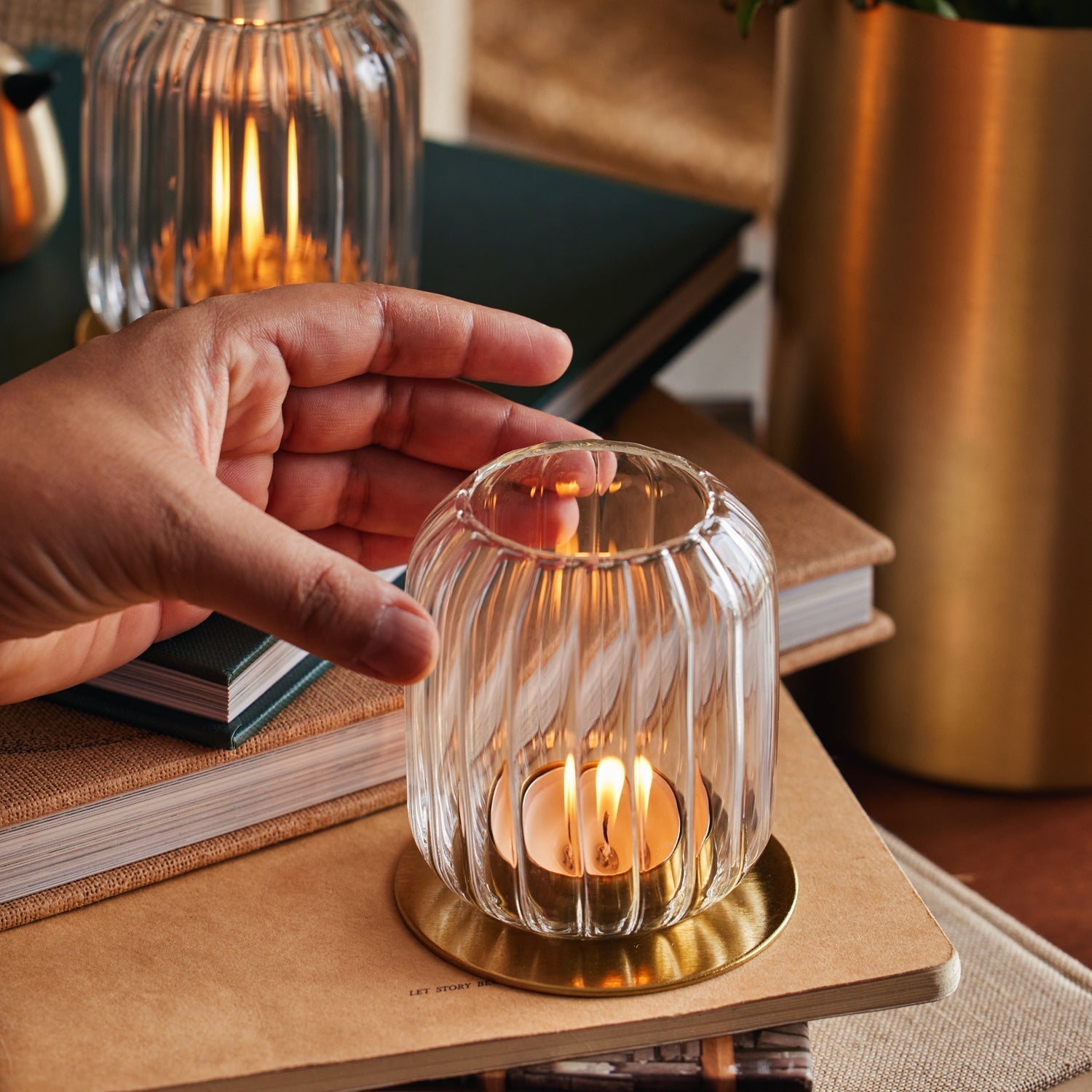 Kira Glass Lantern - set of 2 - DWELL by CMFleck