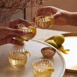 Kira Small Glass Cups - set of 4 - DWELL by CM