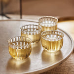 Kira Small Glass Cups - set of 4 - DWELL by CM