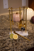 Luxe Gold & Marble Hanging Bar Tool Set by be HOME - DWELL by CMbe HOME