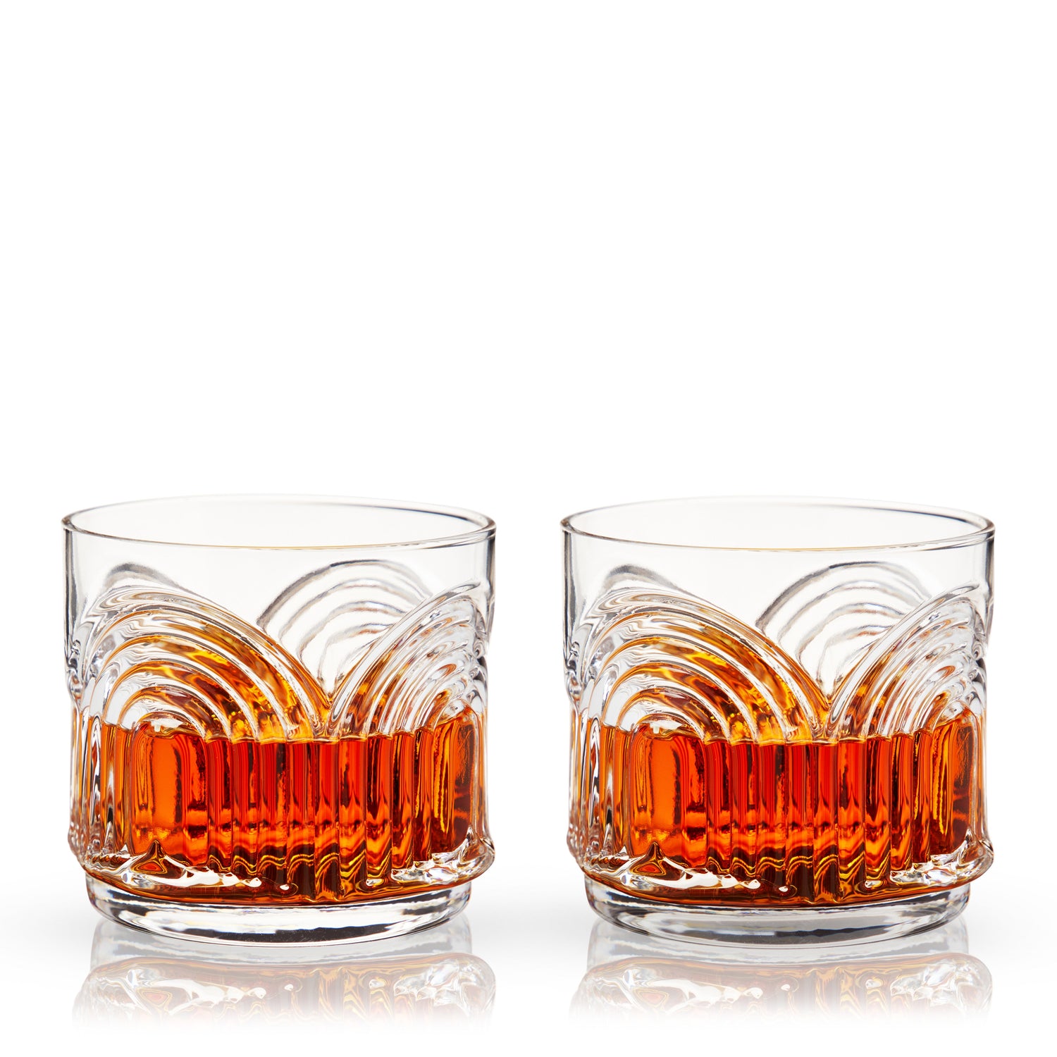 Beau Crystal Lowball Tumblers, Set of 2