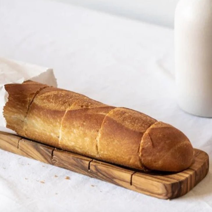 Olive Wood Bread Slicing Board - DWELL by CMGHARYAN Stoneware & More North America
