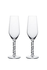 Orrefors Carat Champagne Flutes (8oz): Luminous Elegance by Lena Bergström - DWELL by CMOrrefors