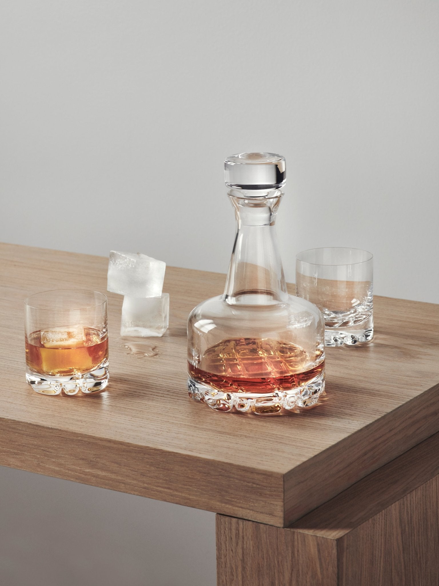 Orrefors Erik 3 - Piece Decanter Set: Modern Scandinavian Elegance for Whiskey Lovers - DWELL by CMOrrefors