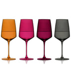 Reserve Nouveau Crystal Wine Glasses in Sunset Set of 4 - DWELL by CMViski