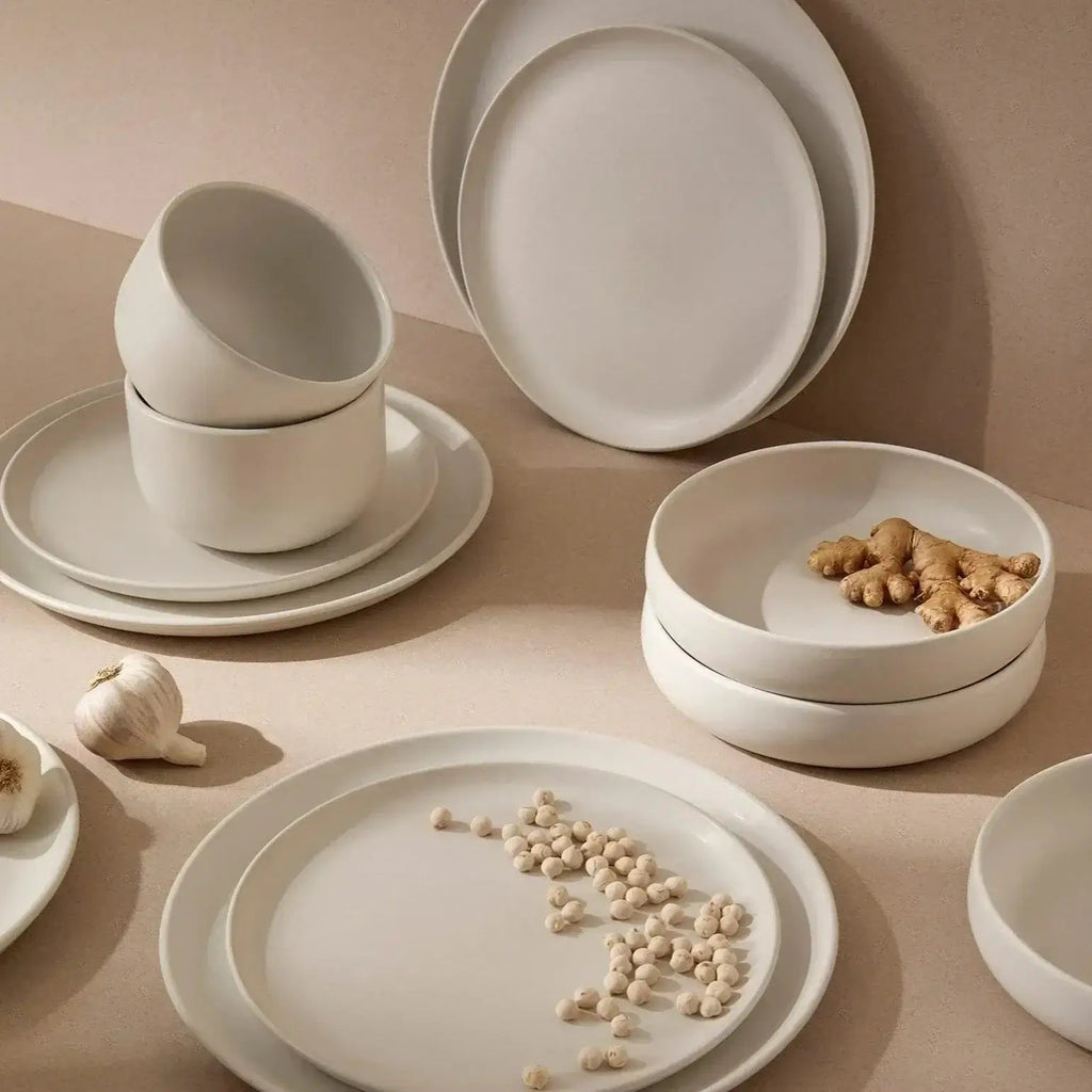 S/4 Tunisian Bowl - Matte White - DWELL by CMGHARYAN Stoneware & More North America