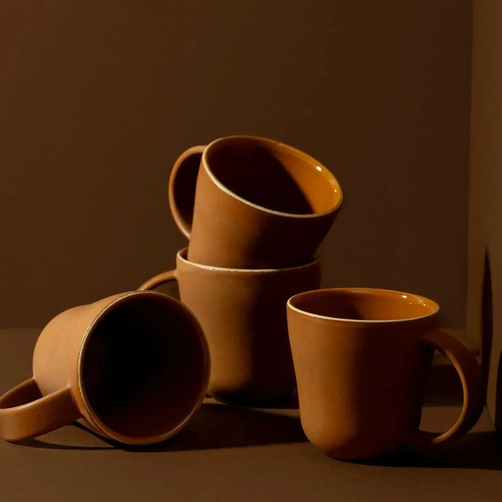 S/4 Tunisian Mug - Terracotta - DWELL by CMGHARYAN Stoneware & More North America