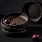 S/4 Tunisian Pasta Bowls - Matte Black - DWELL by CMGHARYAN Stoneware & More North America