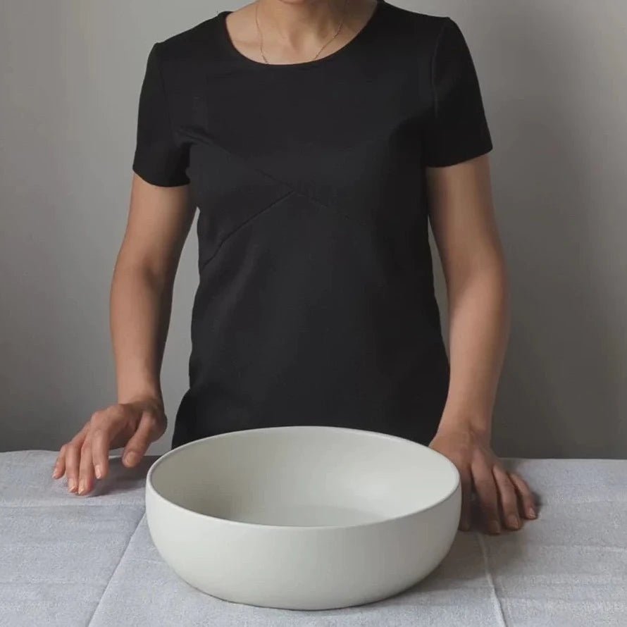 Shallow Stoneware Serving Bowl 60 oz - DWELL by CMGHARYAN Stoneware & More North America