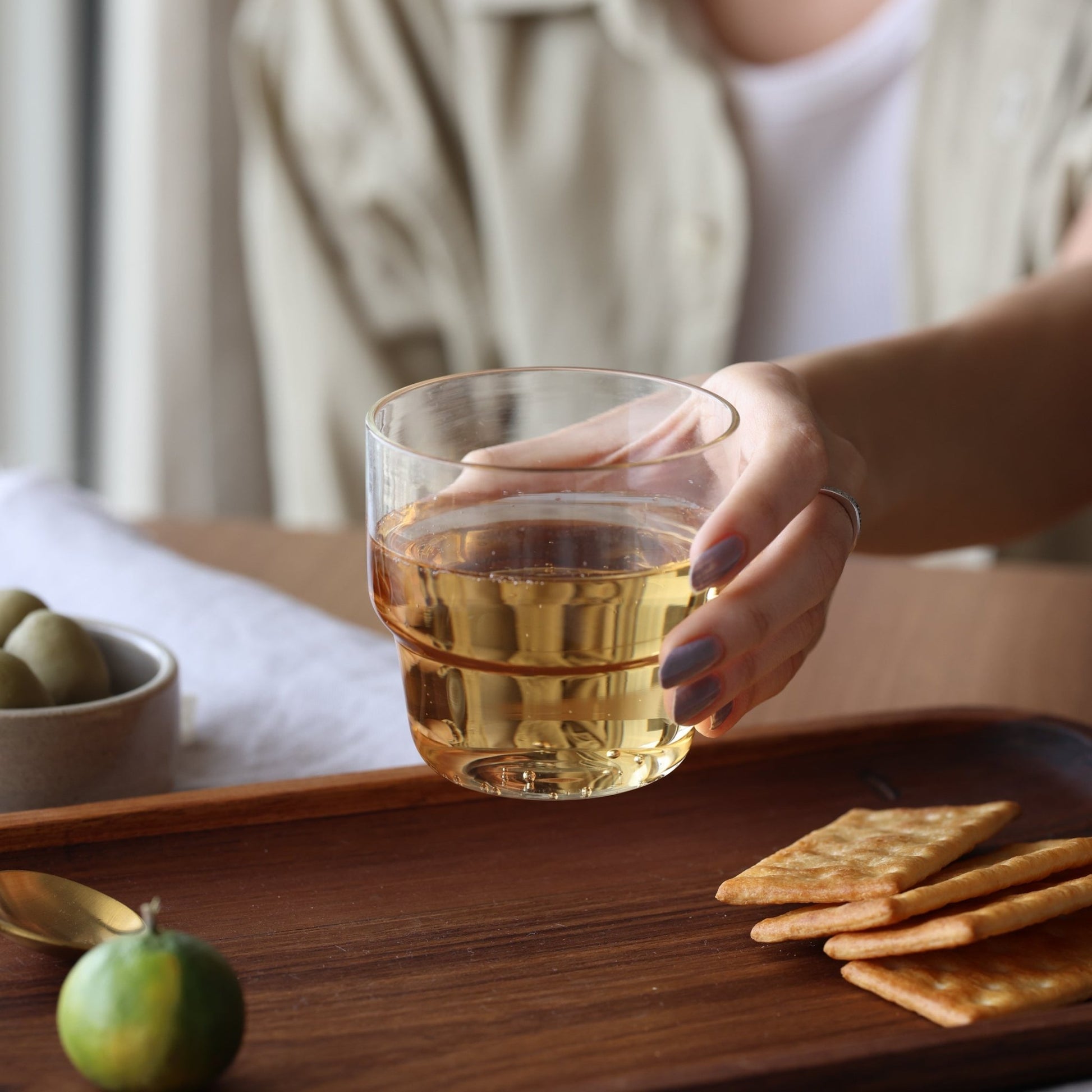 Stackable Glass Tumbler - set of 4 - DWELL by CMFleck