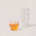 Stackable Glass Tumbler - set of 4 - DWELL by CMFleck
