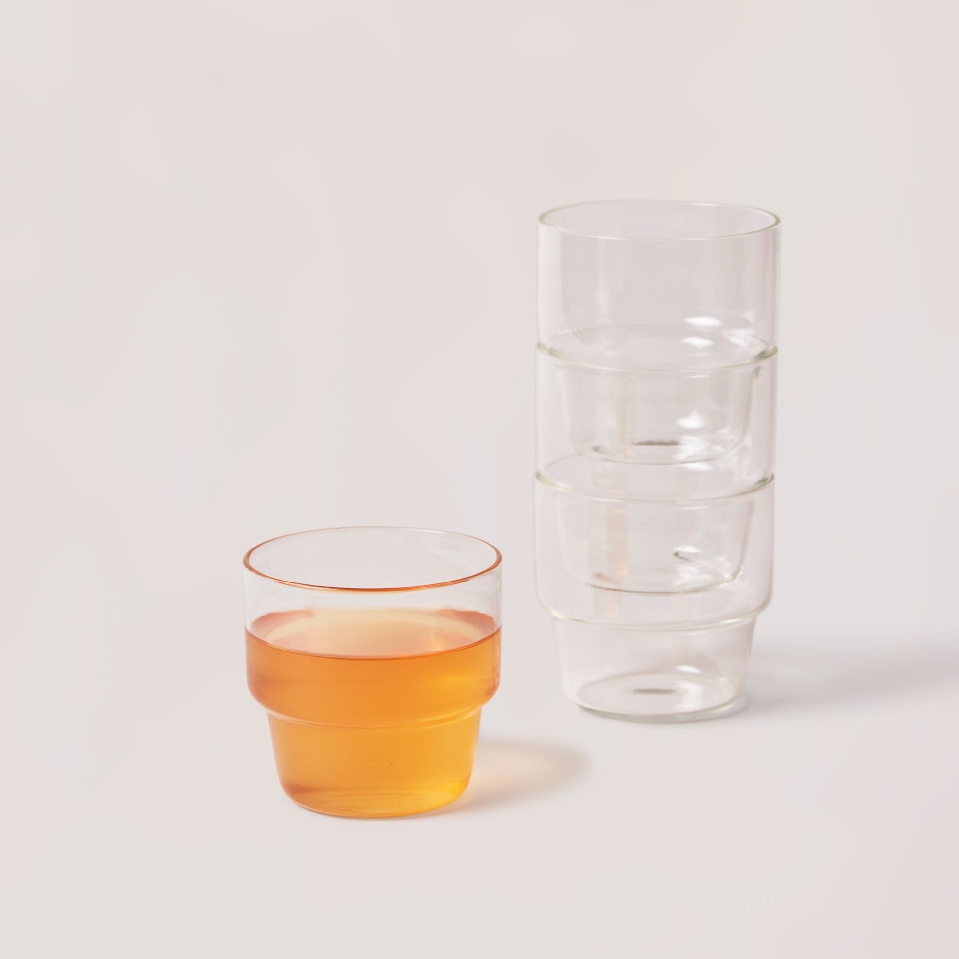 Stackable Glass Tumbler - set of 4 - DWELL by CMFleck