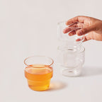 Stackable Glass Tumbler - set of 4 - DWELL by CMFleck