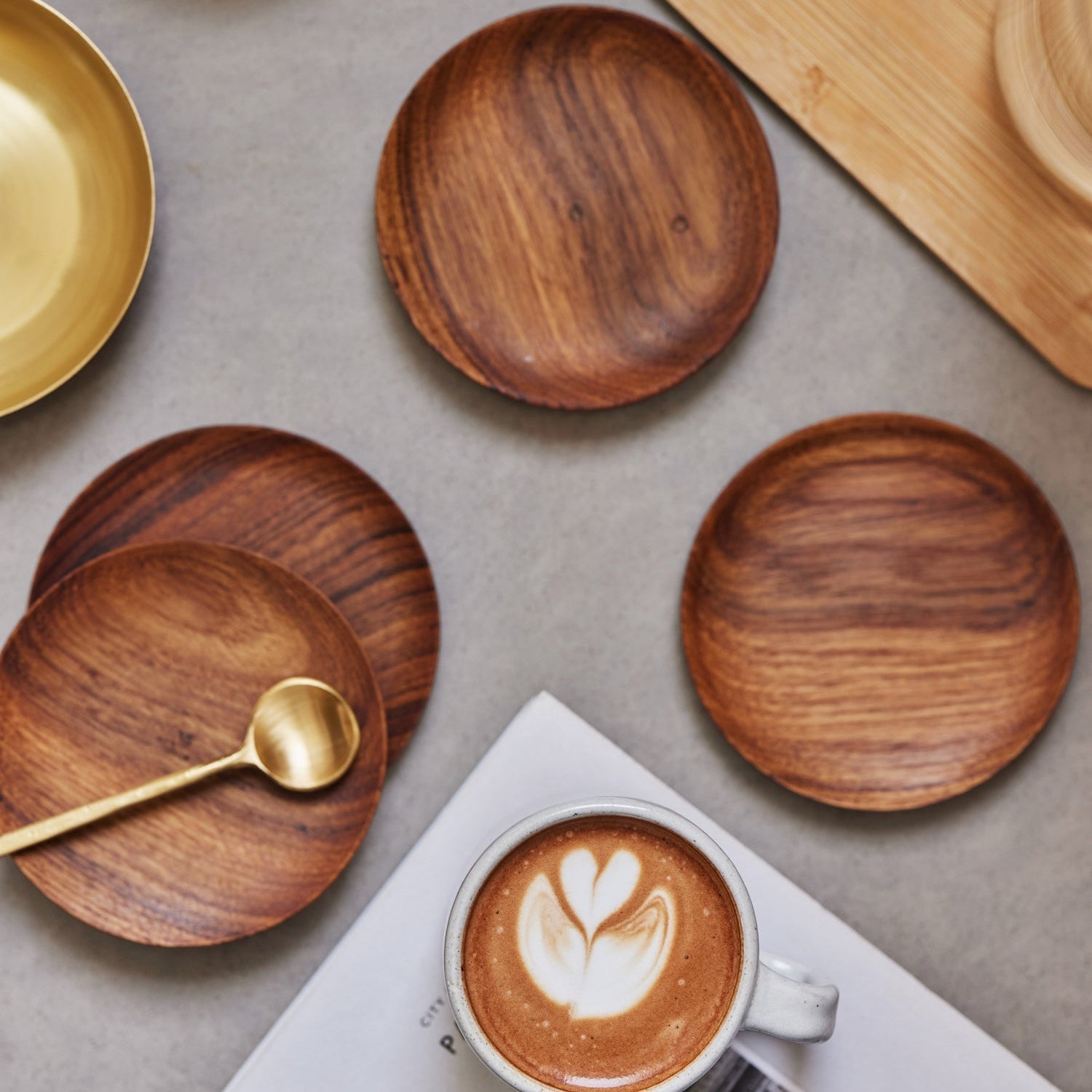 Teak Coasters - set of 4 - DWELL by CMFleck